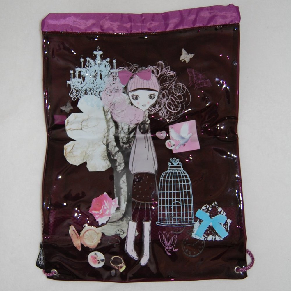 Paperchase Wonderland 2013, Back to School Purple Backpack, 12" Wide x 17" Tall - Picture 8 of 10